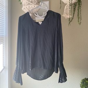 Long Sleeve Snake Skin Flowy Shirt